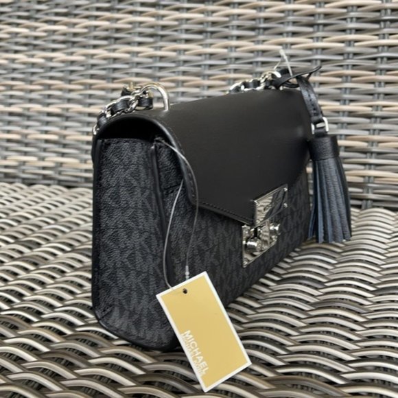 Michael Kors Rose Small Crossbody Black NWT - Picture 10 of 16